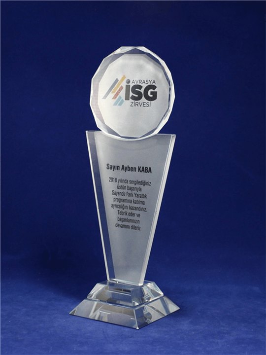 Nur Plaket NP-007 kodlu plaket, 10 × 26,5 cm