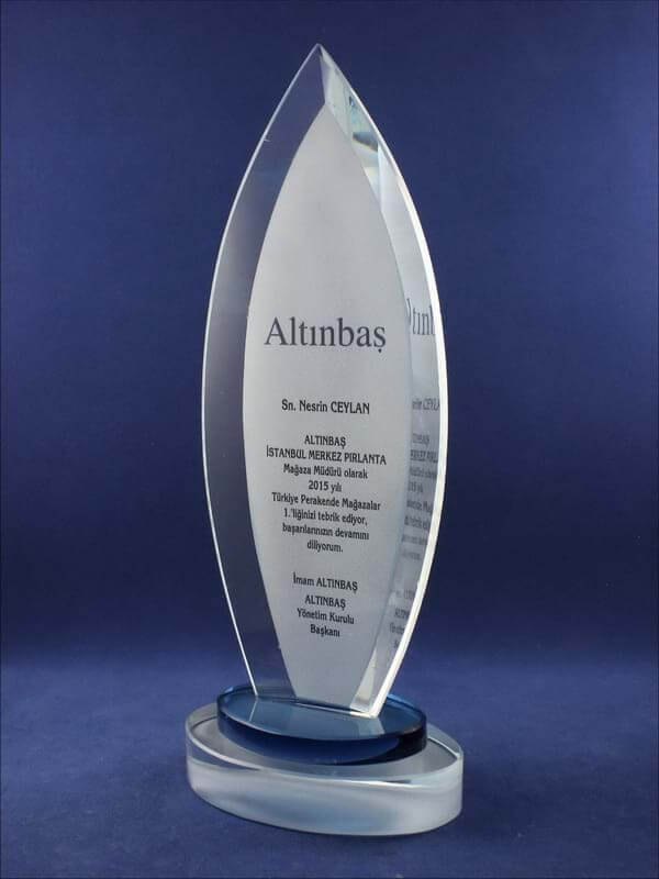 Nur Plaket NP-018 kodlu plaket, 9 × 25 cm