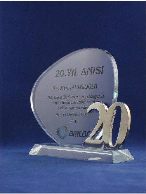 Nur Plaket NP-026 kodlu plaket, 16 × 15,5 cm