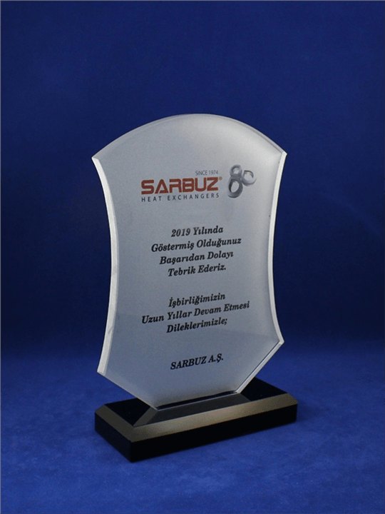 Nur Plaket NP-062 kodlu plaket, 13 × 20 cm