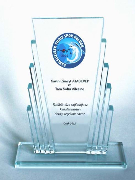 Nur Plaket NP-097 kodlu plaket, 10 × 21 cm