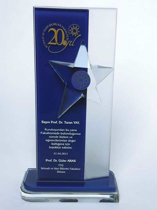 Nur Plaket NP-101 kodlu plaket, 12 × 21 cm