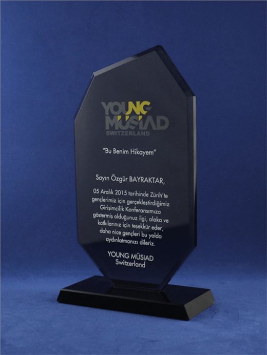 Nur Plaket NP-025 kodlu plaket, 12 × 20,5 cm
