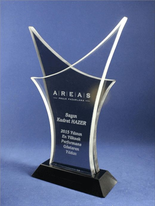 Nur Plaket NP-046 kodlu plaket, 15 × 22,5 cm